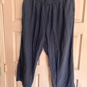 Universal Standard iris linen pull on pant